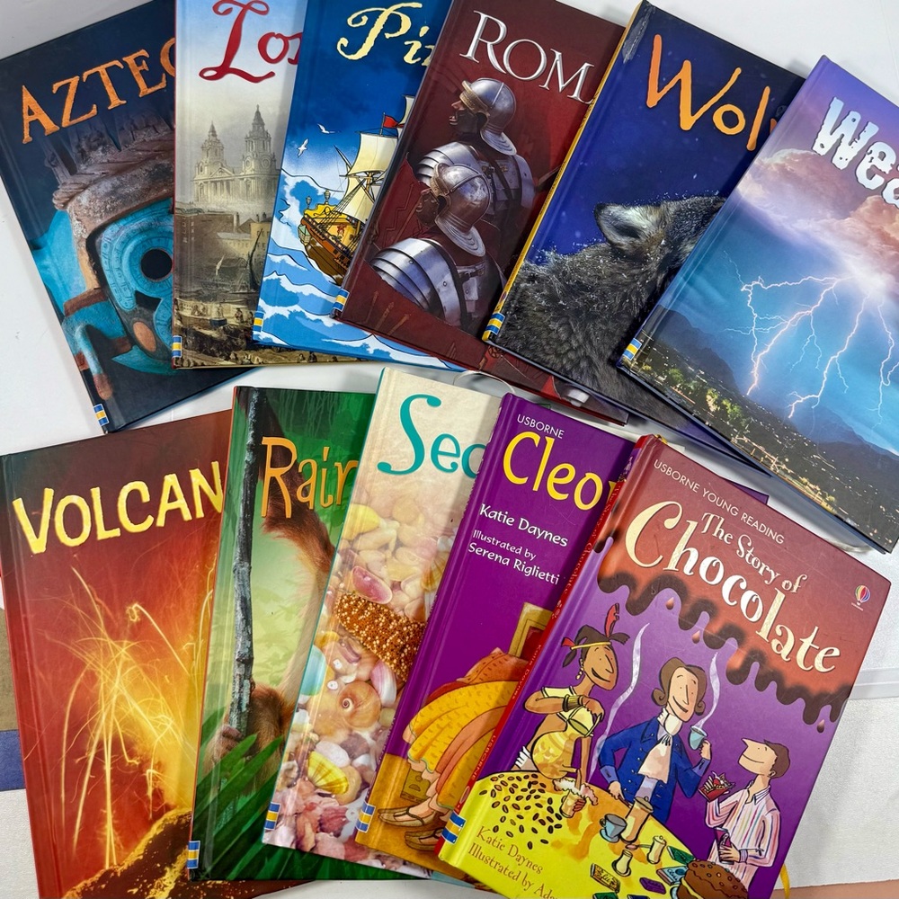 Usborne Children’s Book Bundle (10 Hardcovers) – History, Nature + FREE Bonus